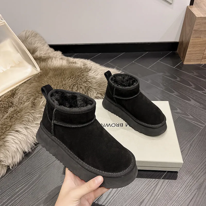 Genuine Leather Snow Boots Short Boots