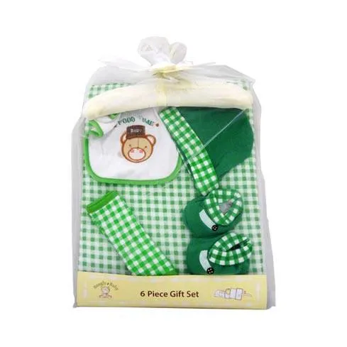 Gingham Blanket Gift Set (6pc) - Green