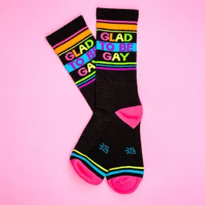 Glad To Be Gay Gym Crew Socks