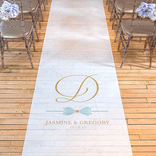 Glitz and Glam Aisle Runner Plain White Daiquiri Green