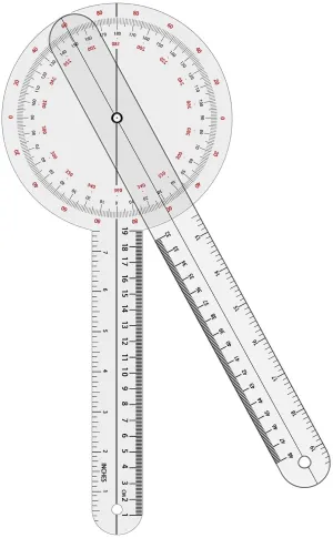 Goniometer 12 inch, 360 Degree(Plastic)