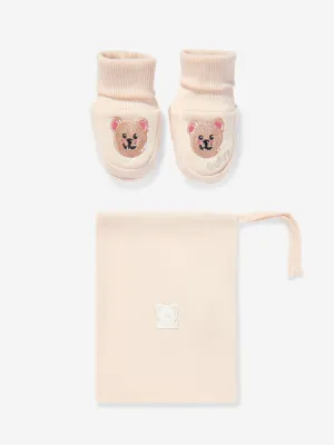 Guess Baby Teddy Bear Booties in Beige