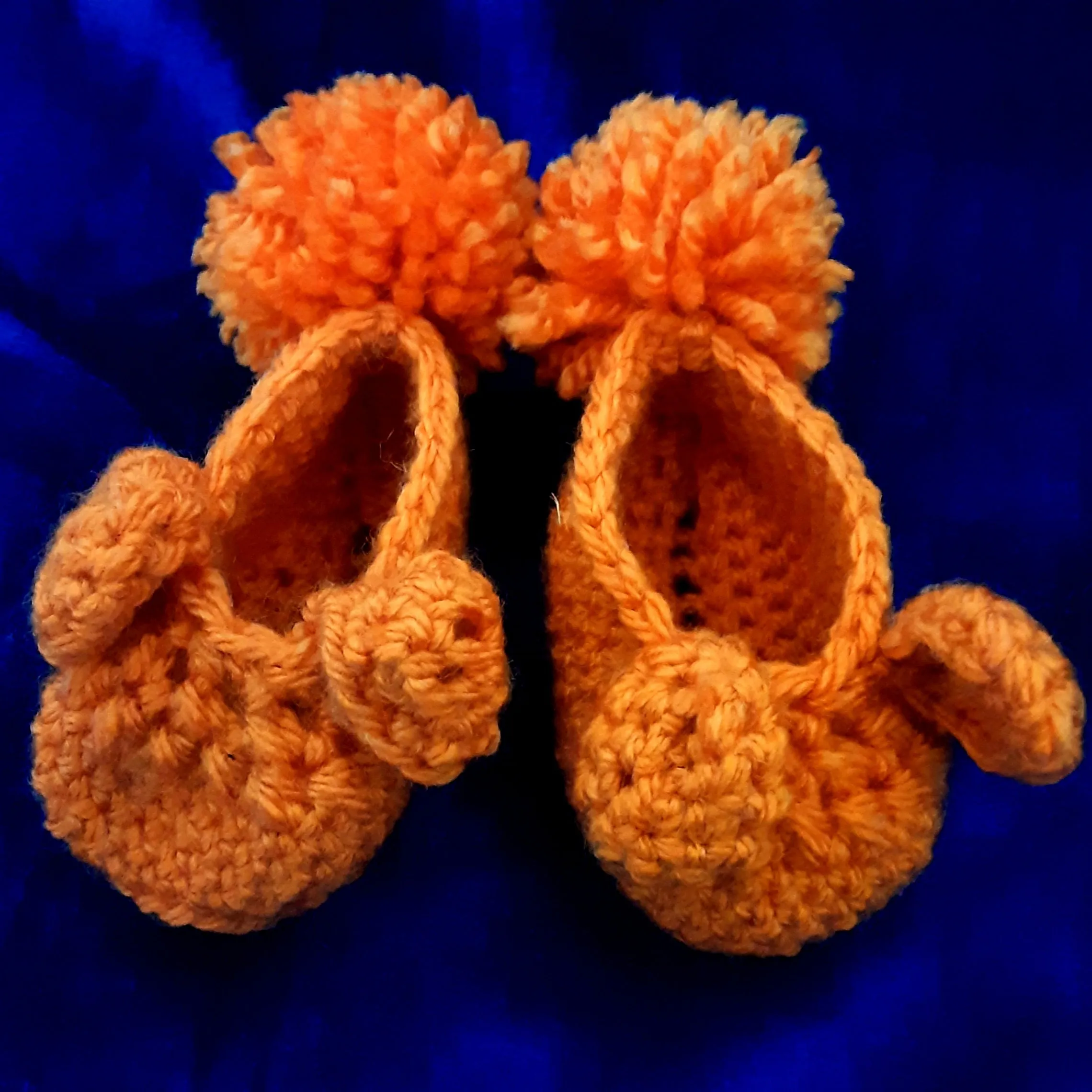 Hand-crocheted Baby Bunny Booties