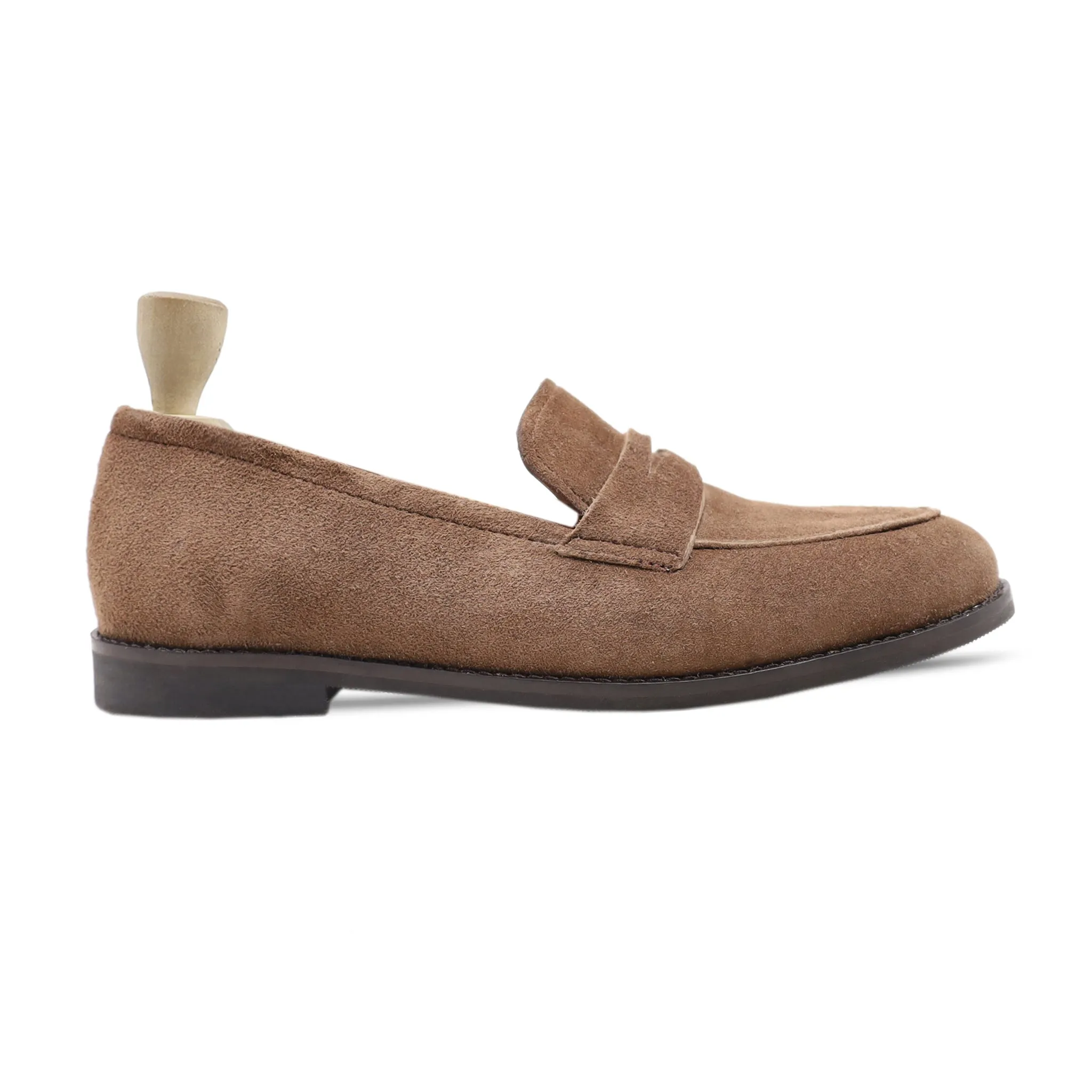 Harlyn - Men's Brown Kid Suede Loafer