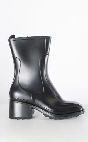 Heeled Welly Boot | Black