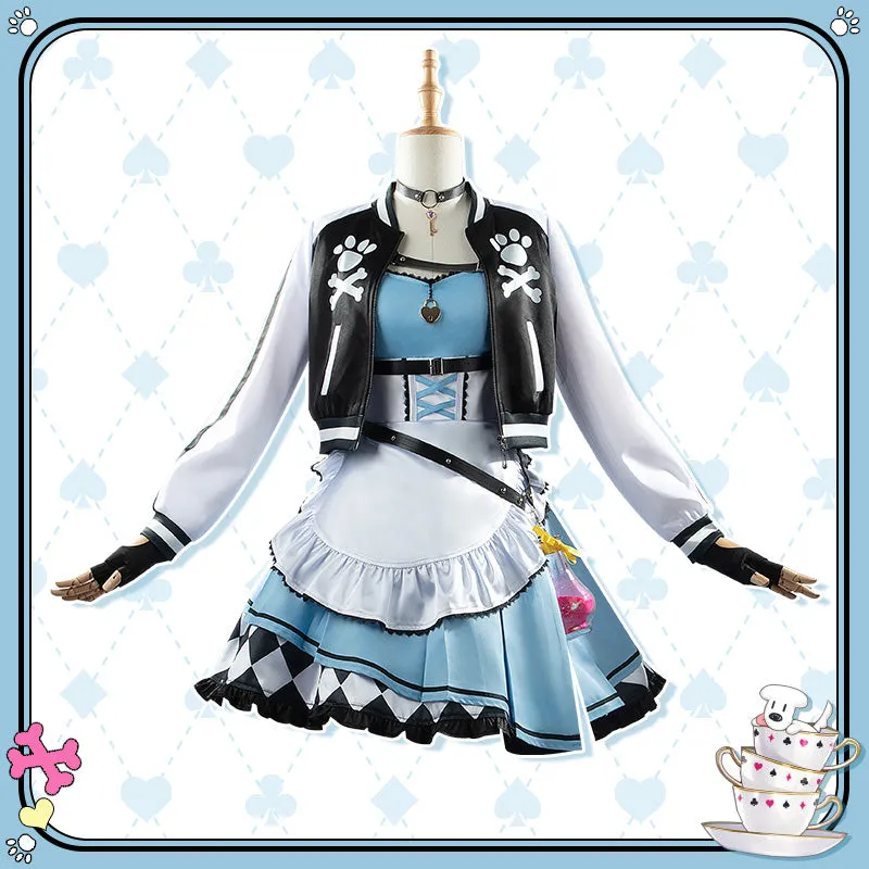 Hololive Virtual YouTuber Inugami Korone Alice in Wonderland Themed Costume Cosplay Costume