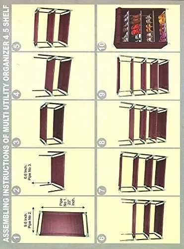 Homestic Shoe Rack|Non-Woven 4 Shelves Shelf|Foldable Storage Rack Organizer for Shoe, Books (Maroon)