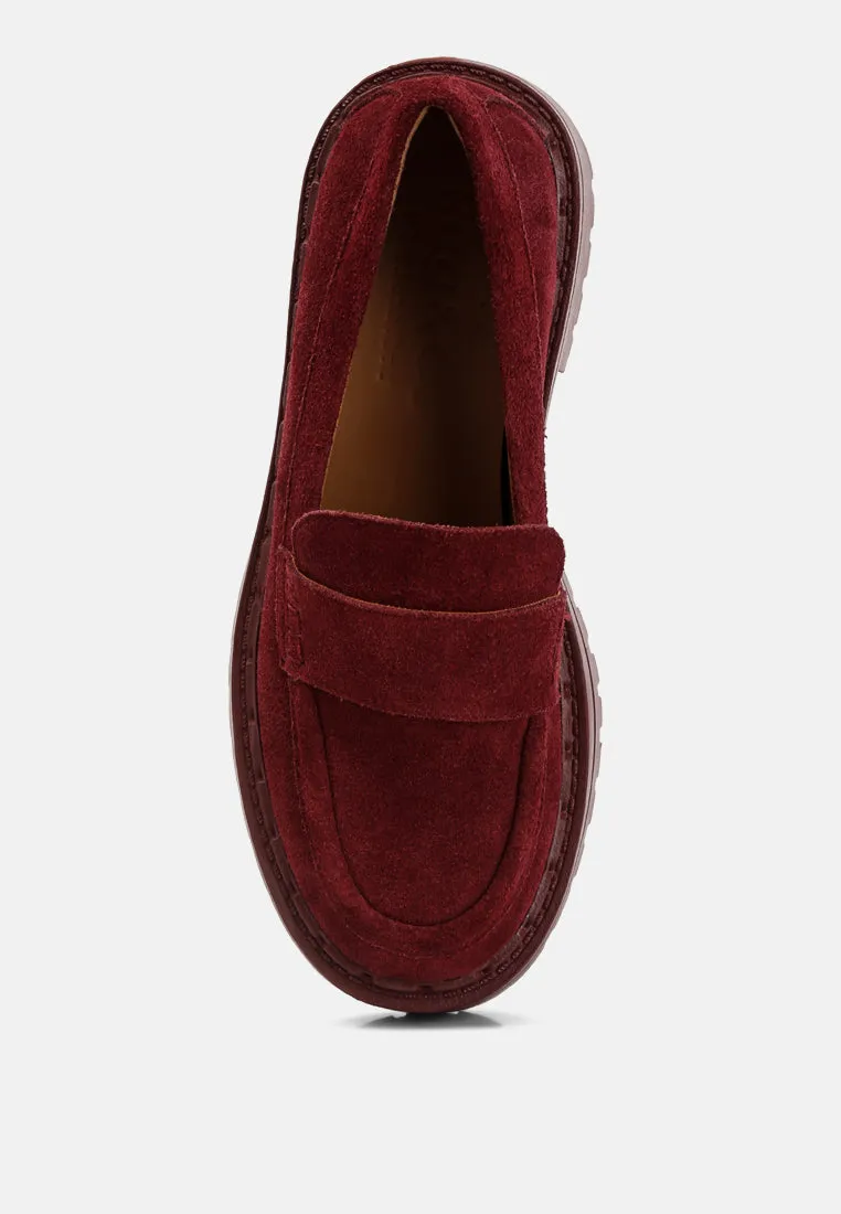 Honora Suede Chunky Loafers