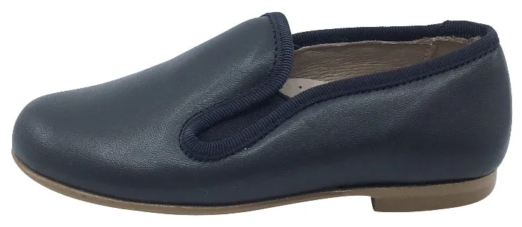 Hoo Shoes Smoking Loafer, Dark Charcoal Leather