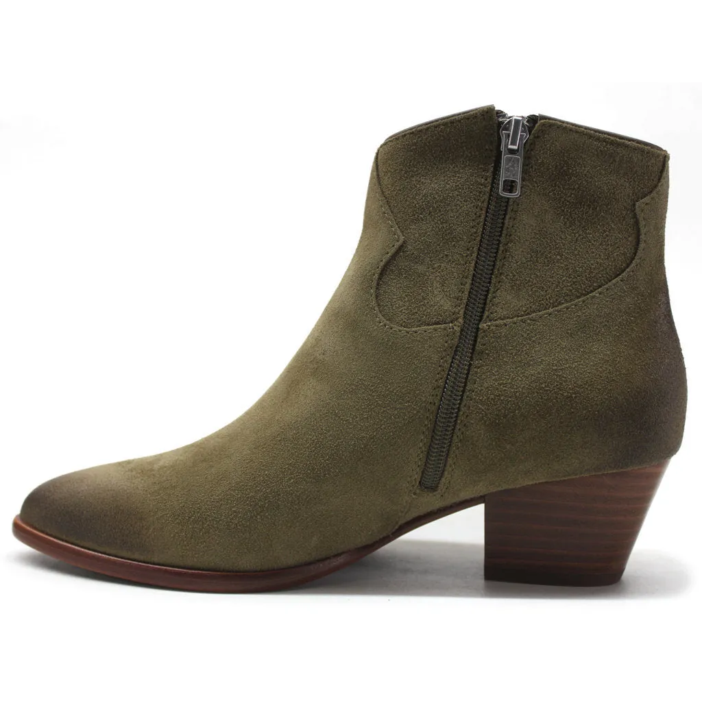 Houston Suede Leather Women's Heeled Ankle Boots