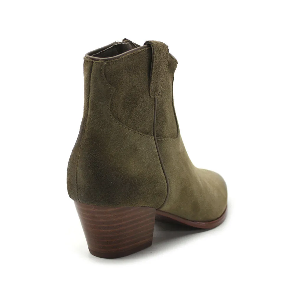 Houston Suede Leather Women's Heeled Ankle Boots