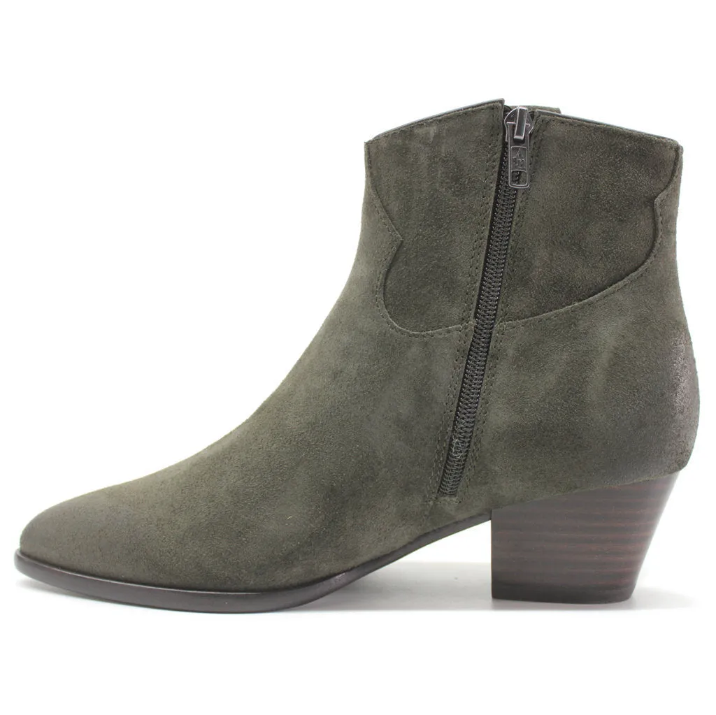 Houston Suede Leather Women's Heeled Ankle Boots