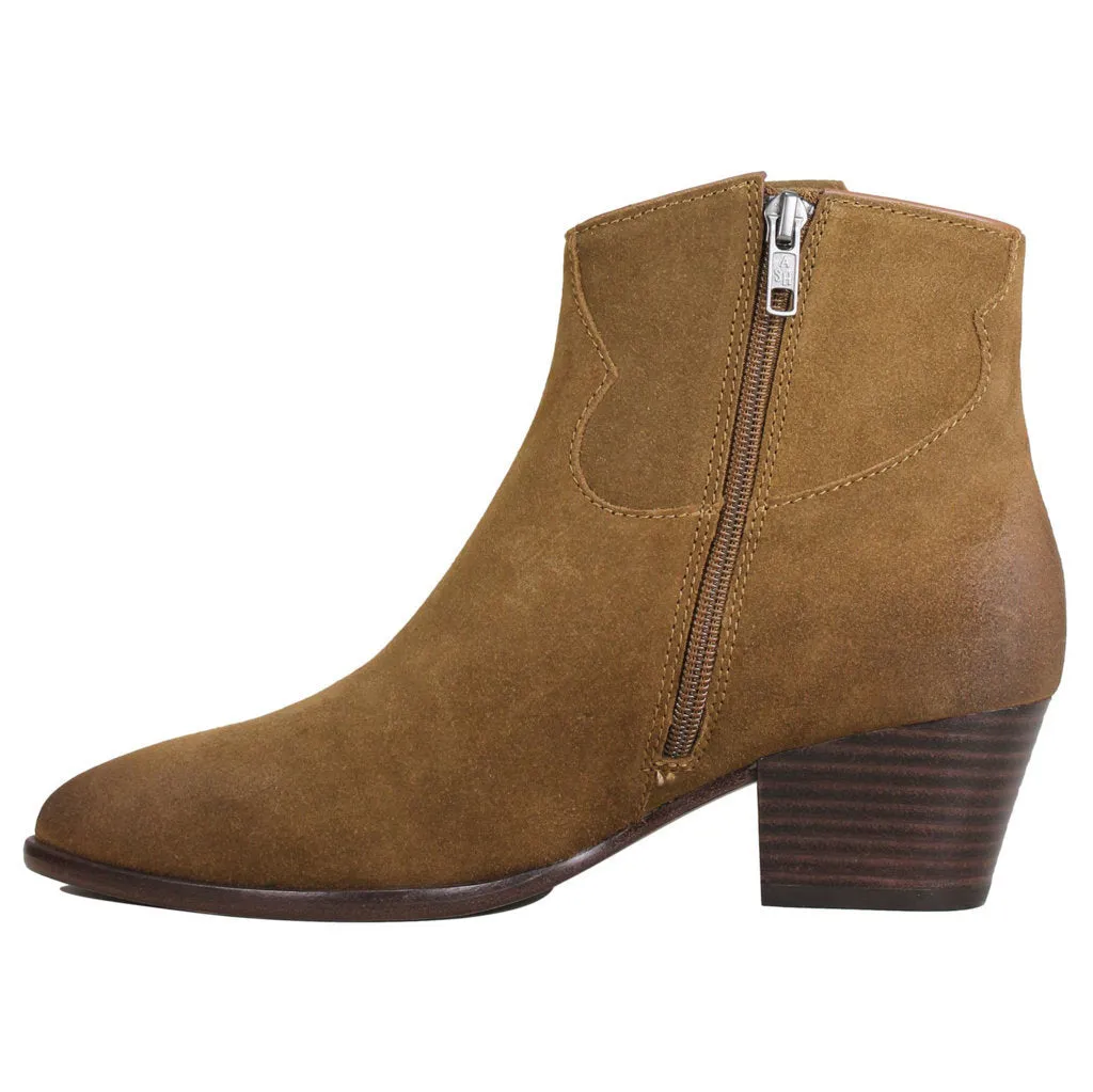 Houston Suede Leather Women's Heeled Ankle Boots