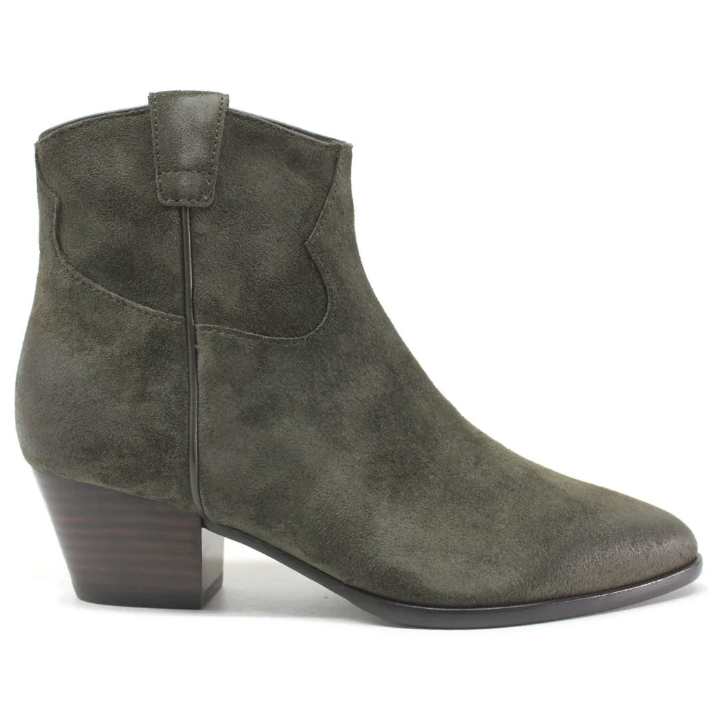 Houston Suede Leather Women's Heeled Ankle Boots