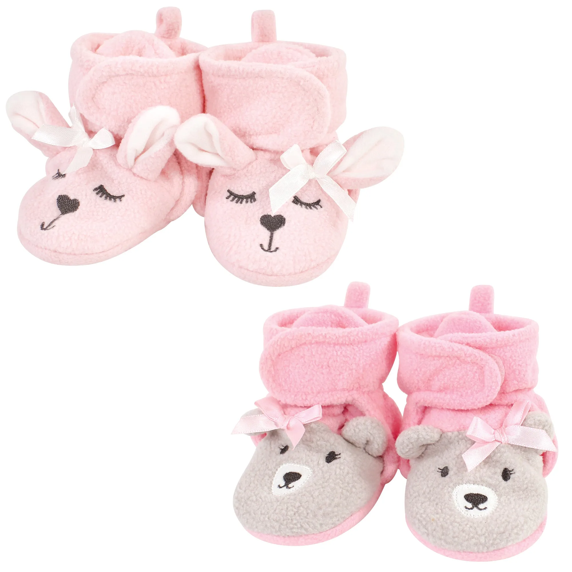 Hudson Baby Cozy Fleece Booties, Bunny Bear