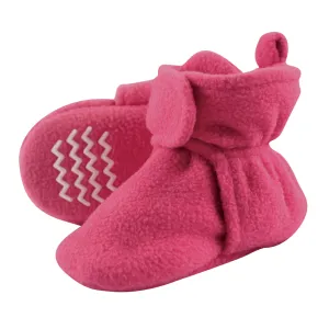 Hudson Baby Cozy Fleece Booties, Dark Pink