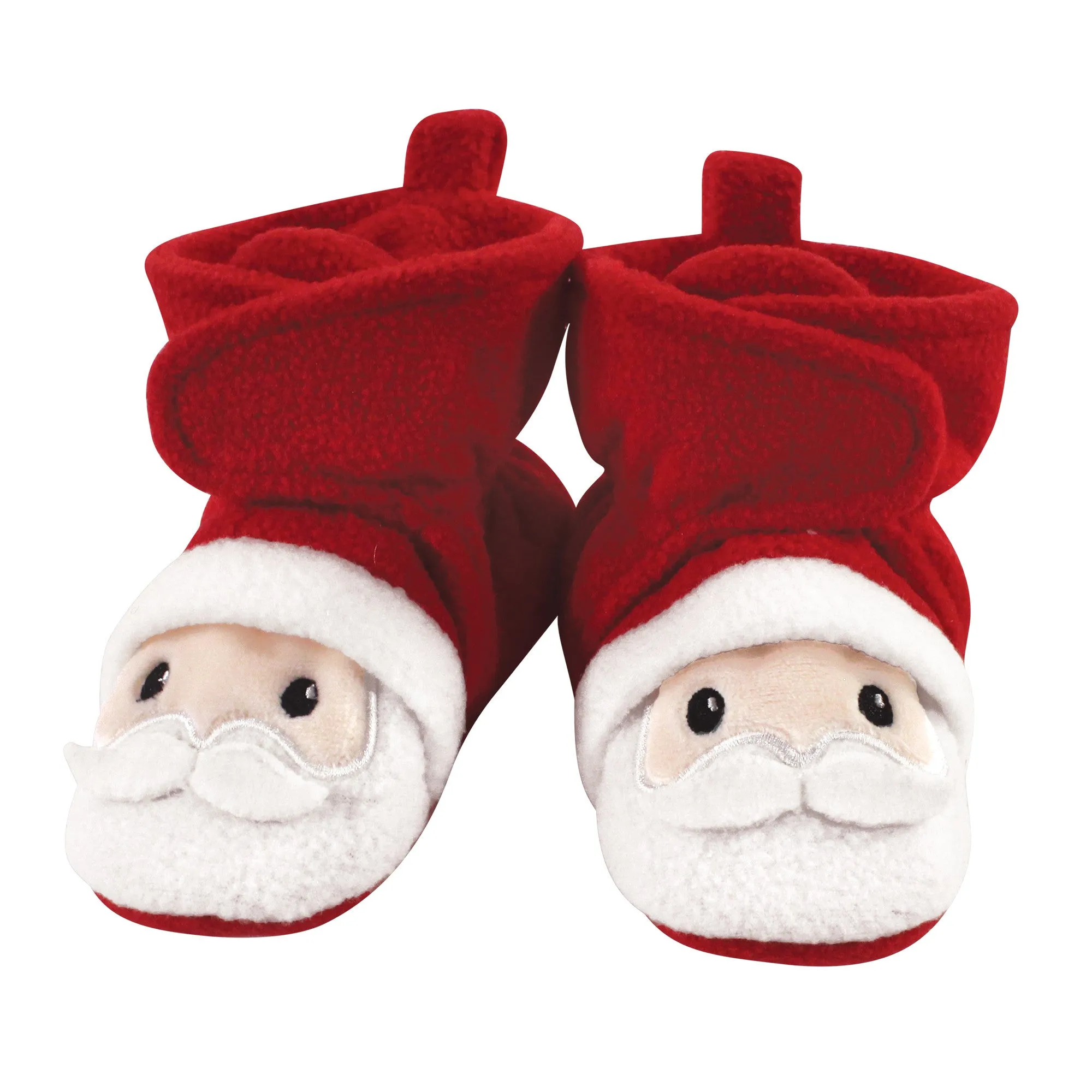 Hudson Baby Cozy Fleece Booties, Santa