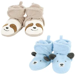 Hudson Baby Cozy Fleece Booties, Sloth Bear