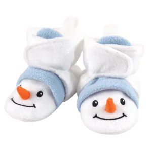 Hudson Baby Cozy Fleece Booties, Snowman