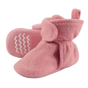 Hudson Baby Cozy Fleece Booties, Strawberry Pink