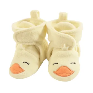 Hudson Baby Cozy Fleece Booties, Yellow Duck