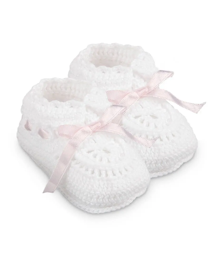 Jefferies Hand Crochet Newborn Booties 2681