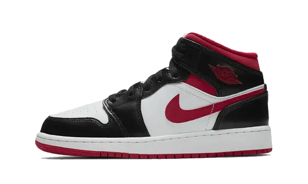 JORDAN 1 MID BLACK GYM RED GS