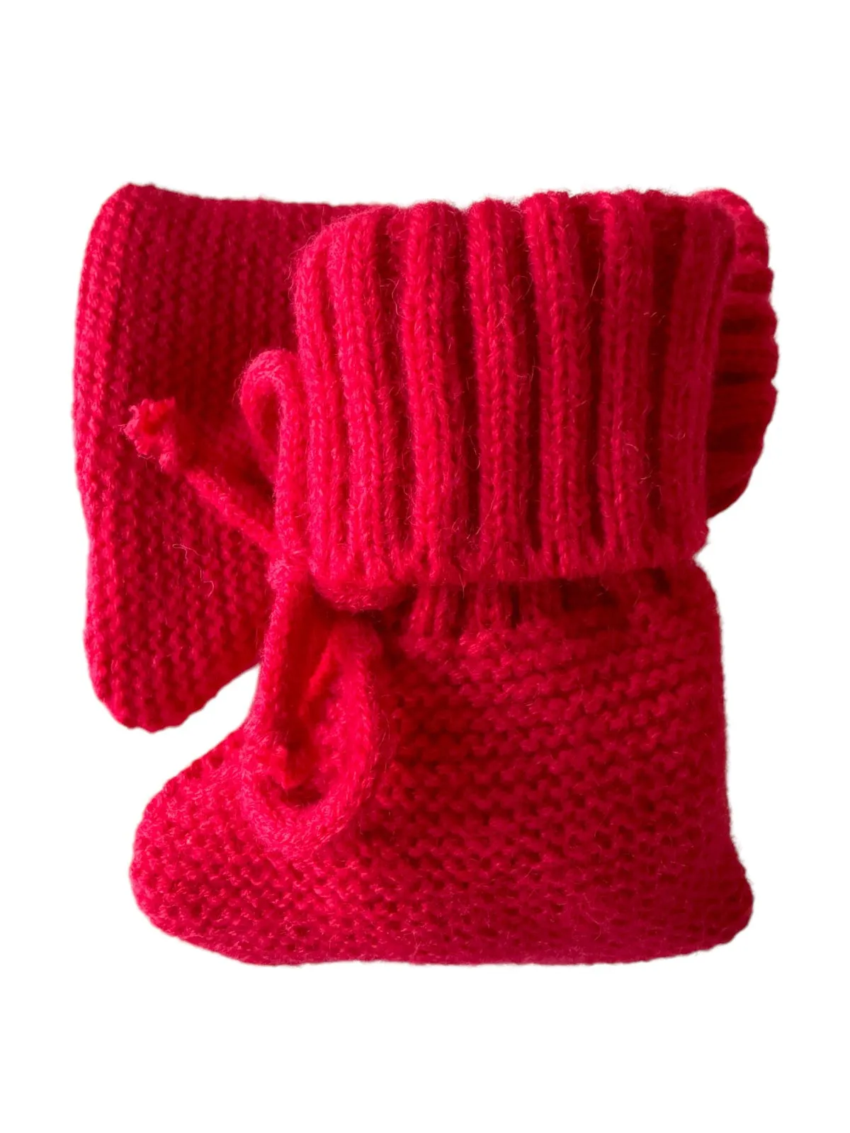 Knit Booties, Red