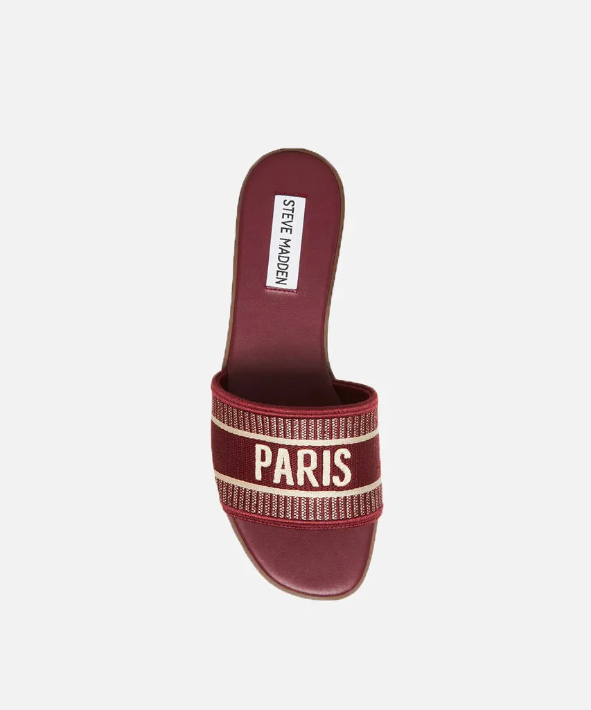 Knox Paris Slide - Burgundy