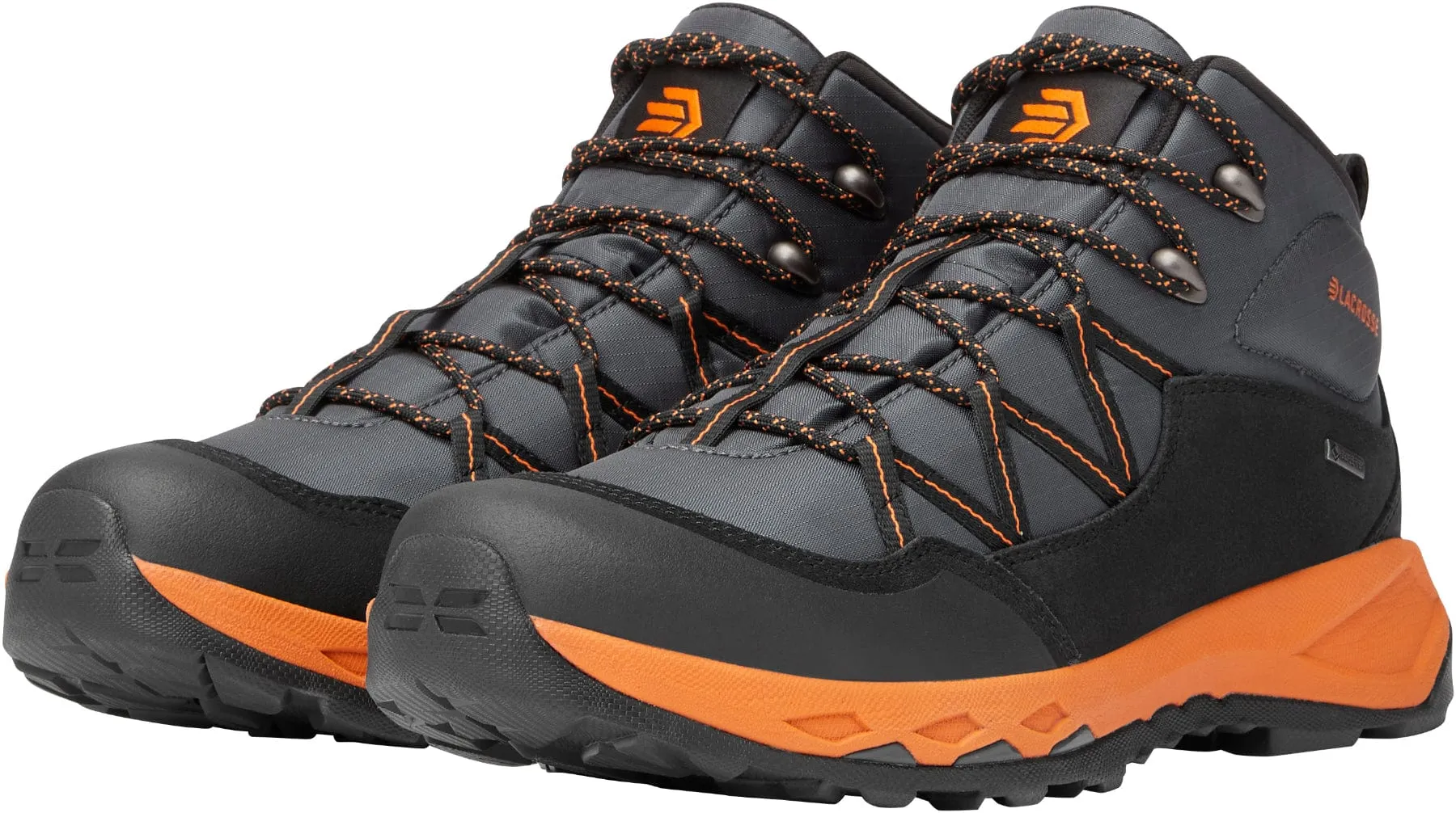 LaCrosse Men's San Juan Mid Gunmetal/Orange GTX Hiking Shoes 535812