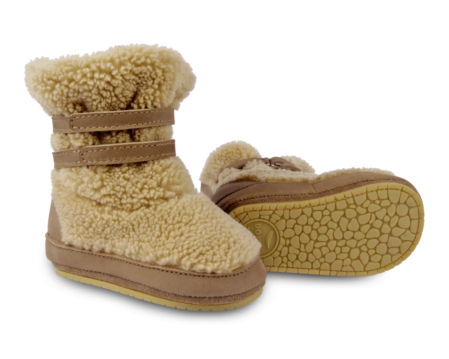 Larisso Booties | Beige Curly Faux Fur