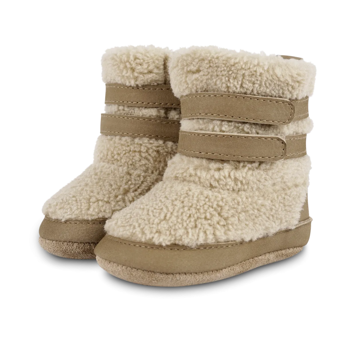 Larisso Booties | Beige Curly Faux Fur