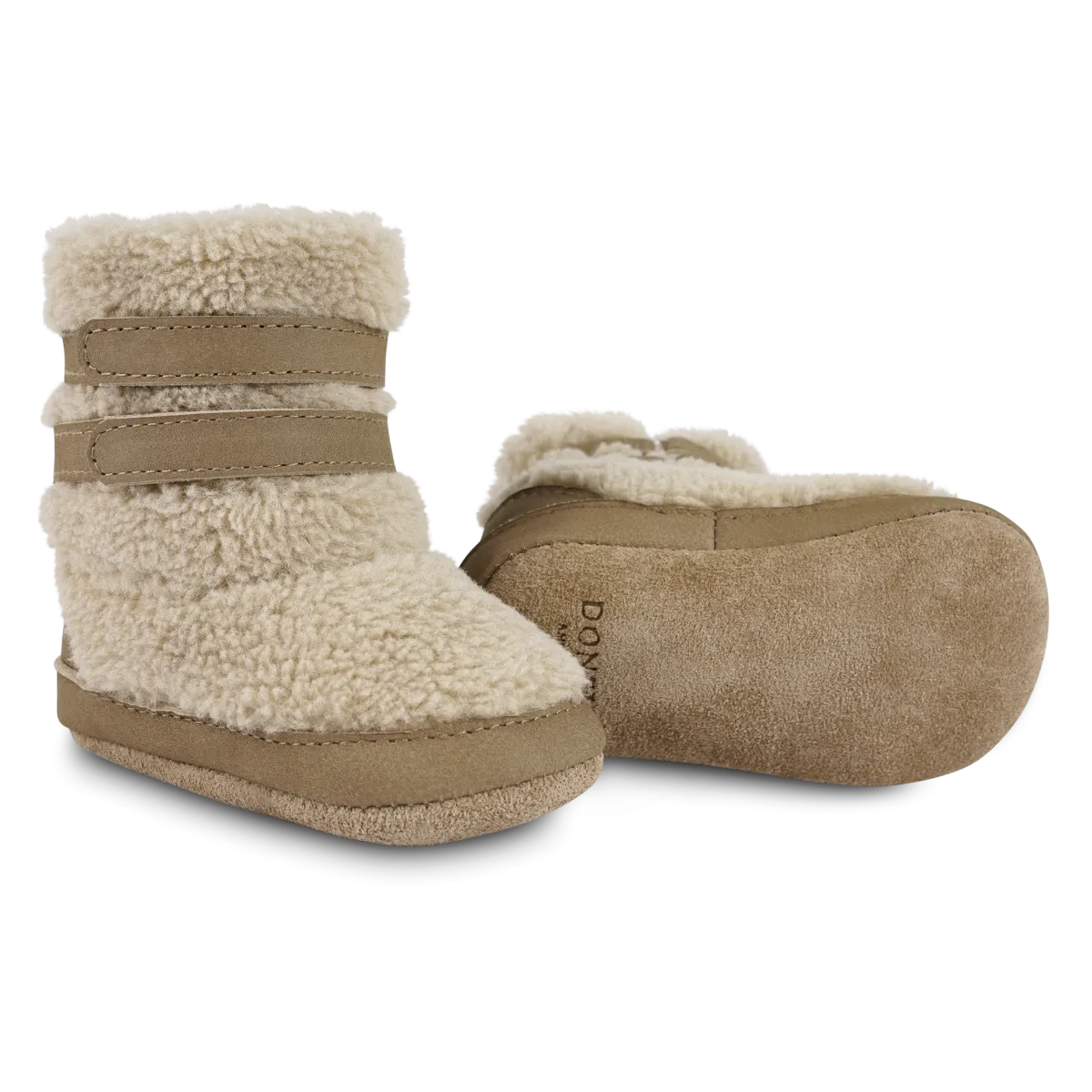 Larisso Booties | Beige Curly Faux Fur