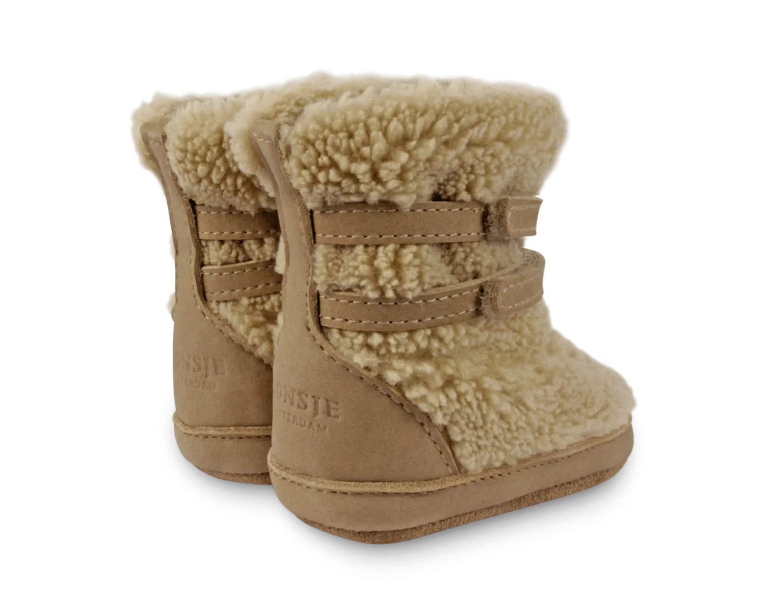 Larisso Booties | Beige Curly Faux Fur