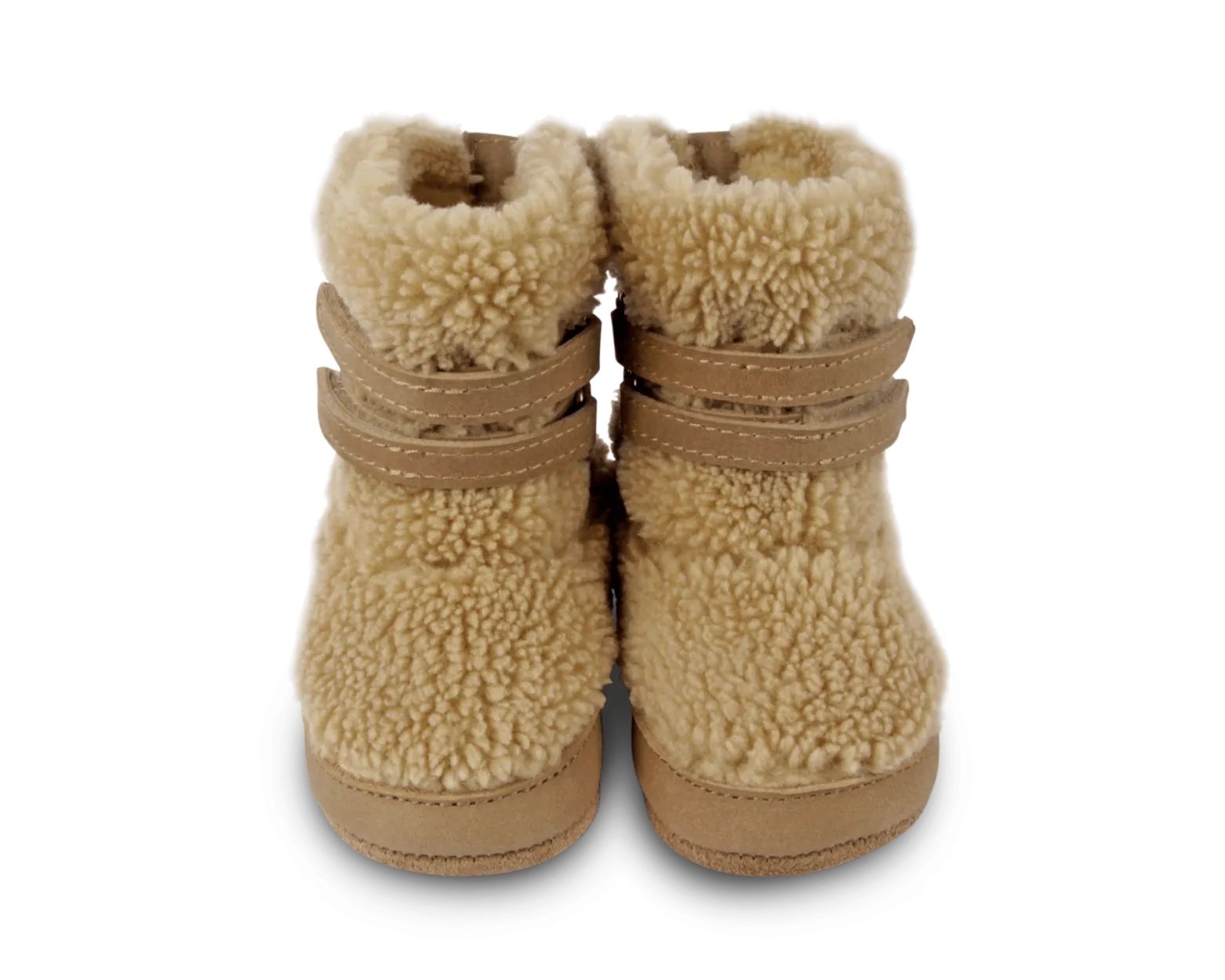 Larisso Booties | Beige Curly Faux Fur