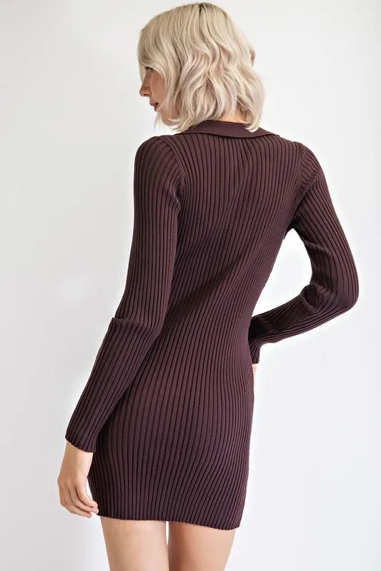 LISA RIBBED MINI DRESS