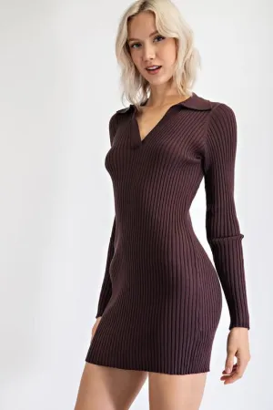 LISA RIBBED MINI DRESS