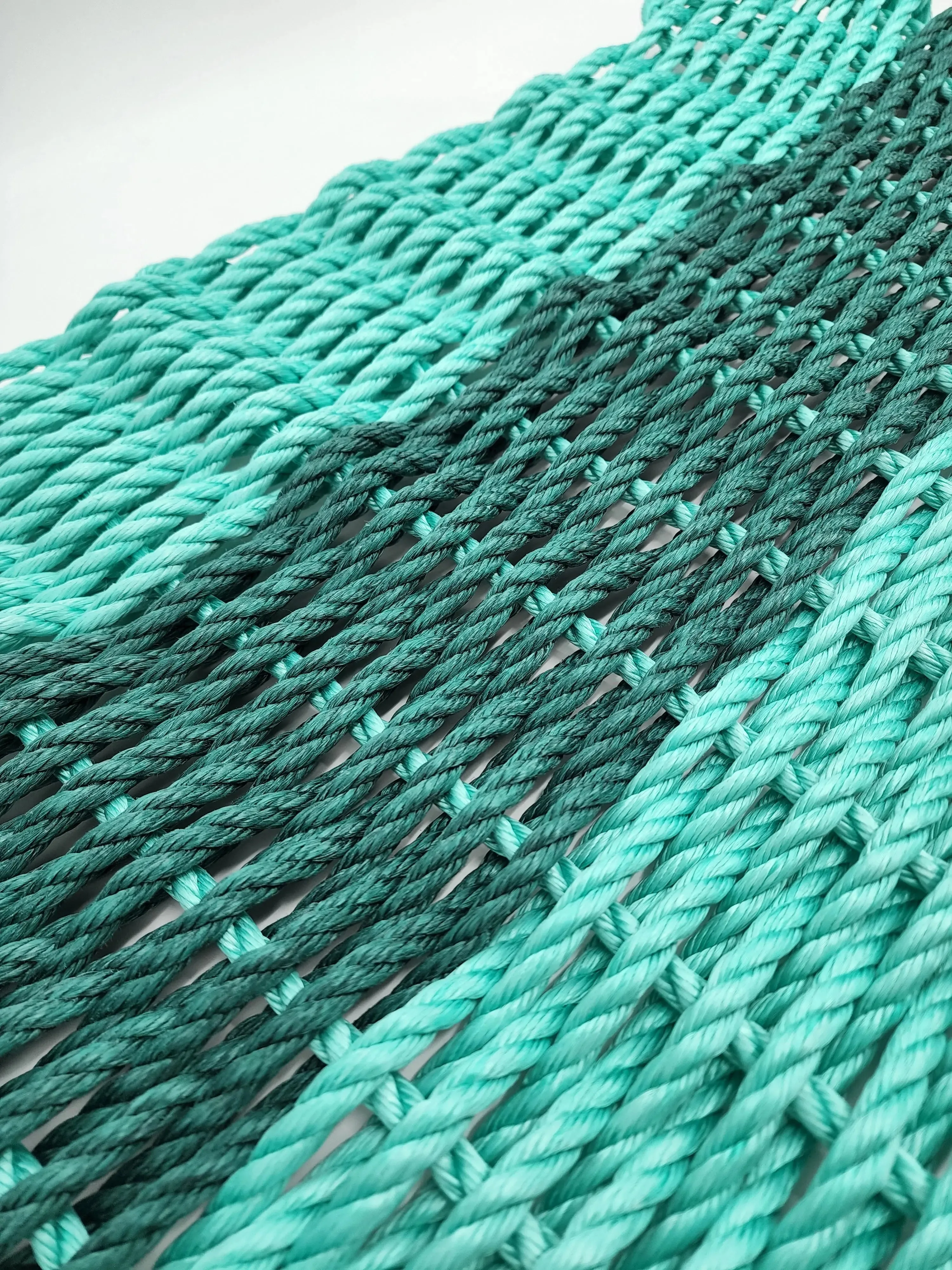 Lobster Rope Mat Teal and Hunter Green