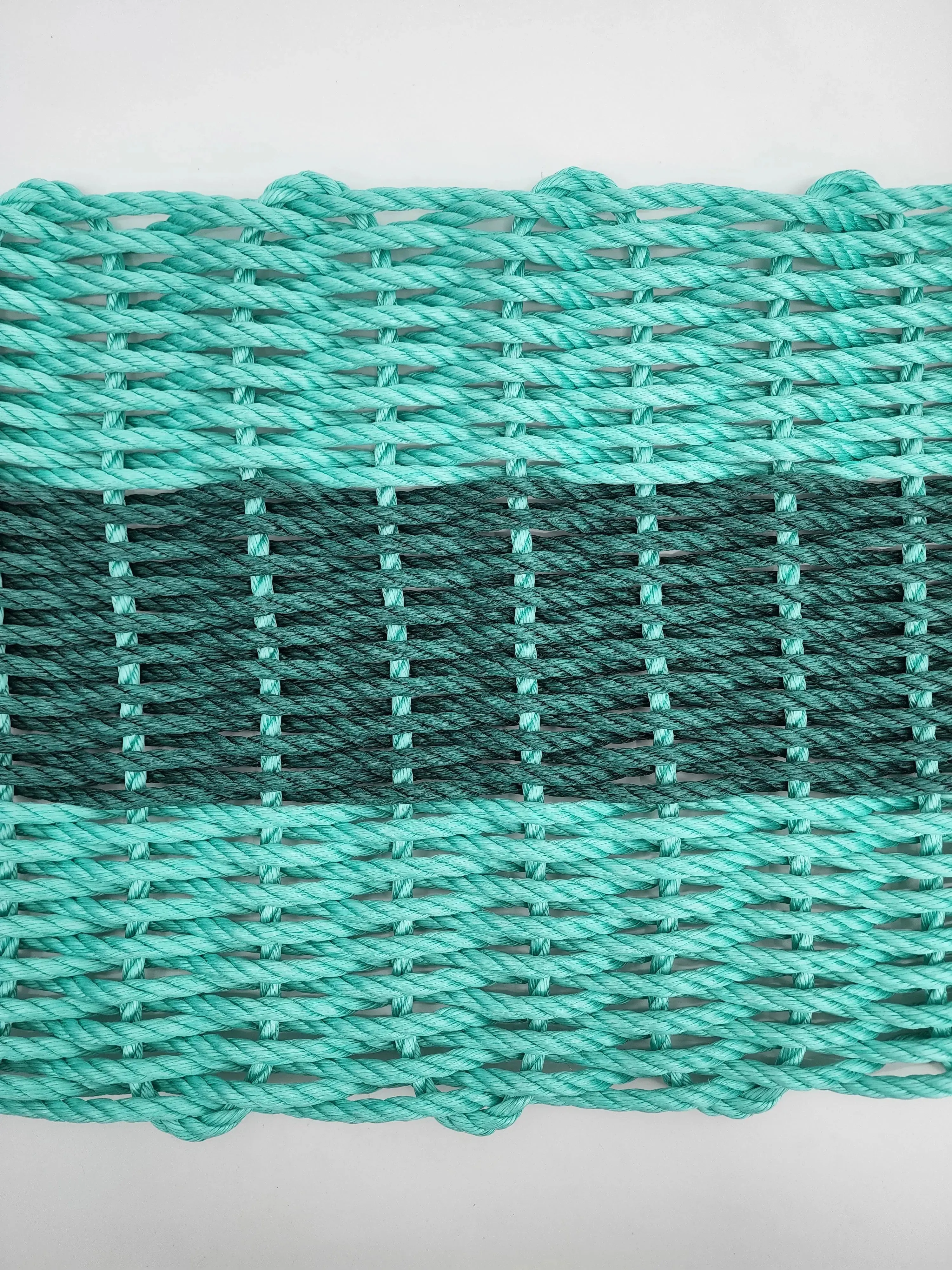 Lobster Rope Mat Teal and Hunter Green