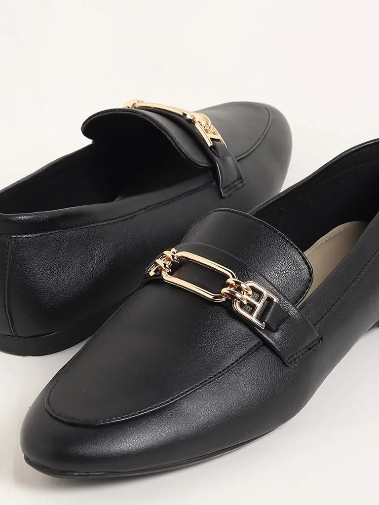 LUNA BLU Black Loafers