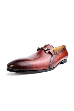 LuxElegant Round-Toe Cow Leather Loafers