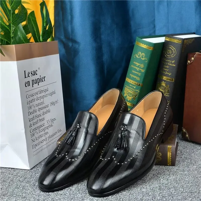 LuxeTex Exotic Tassel Loafers