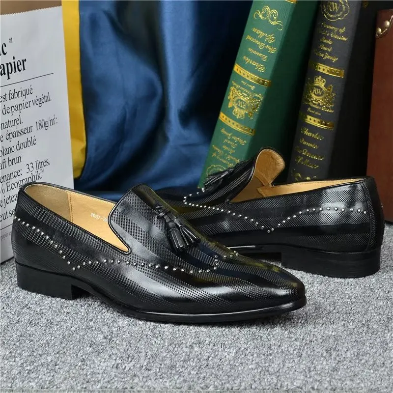 LuxeTex Exotic Tassel Loafers