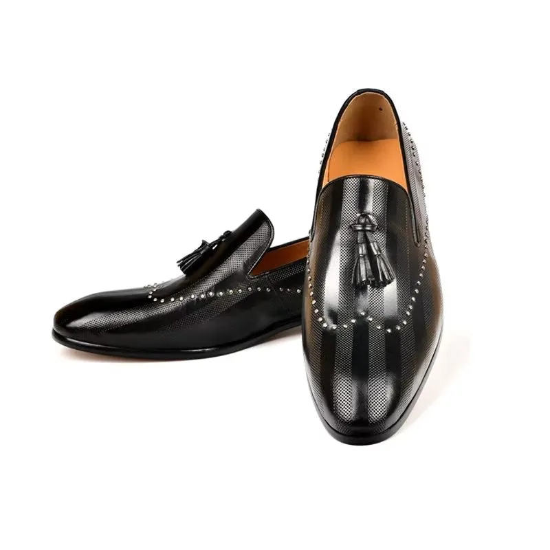 LuxeTex Exotic Tassel Loafers