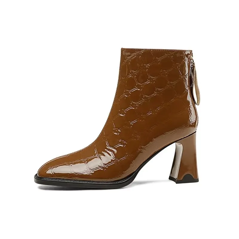 Luxury Exotic Leather Heeled Boots