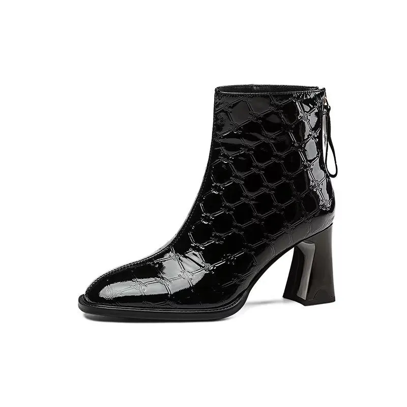 Luxury Exotic Leather Heeled Boots