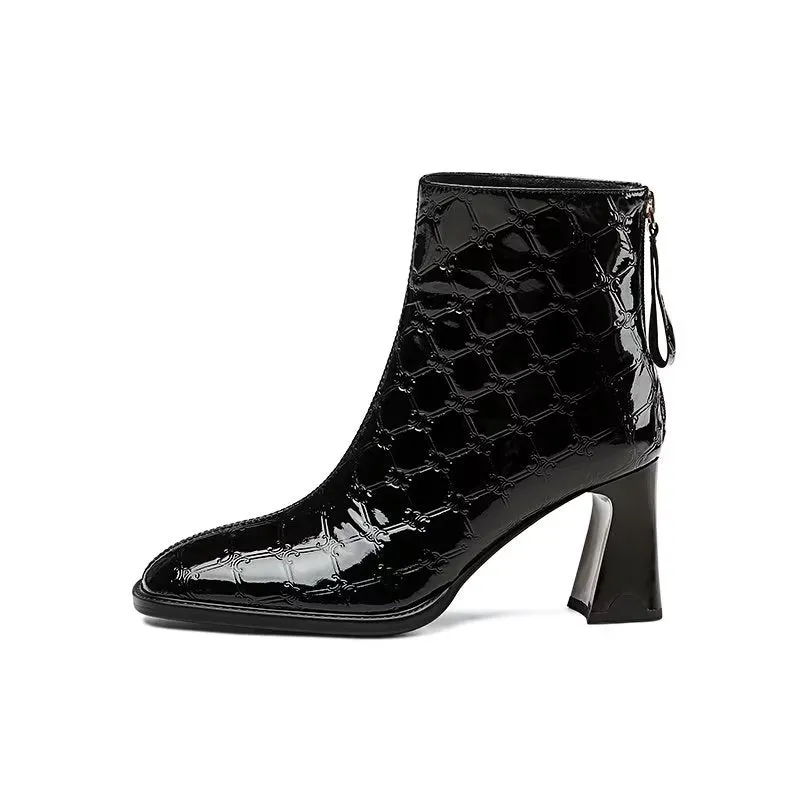 Luxury Exotic Leather Heeled Boots