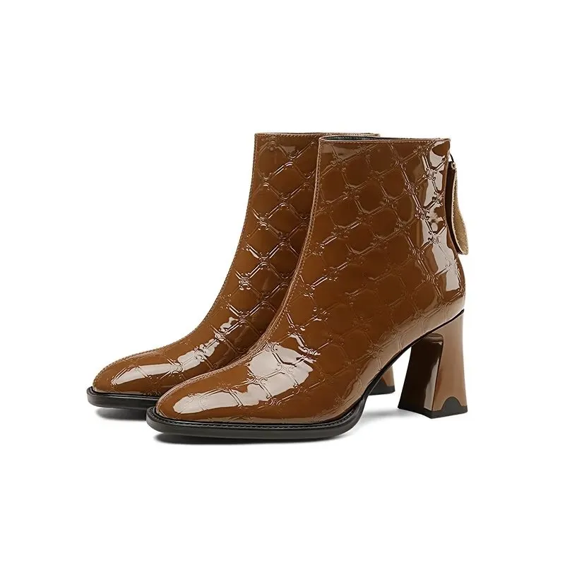 Luxury Exotic Leather Heeled Boots