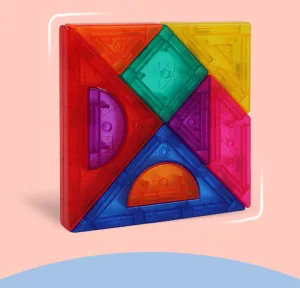 Magnetic jigsaw puzzle 9 Qiao board geometry assembly DIY for children's toy gifts