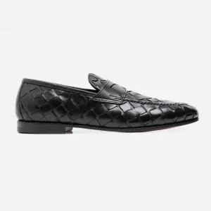 MCNCI8053SA4SPKANOI BLACK SANTONI MEN SHOES